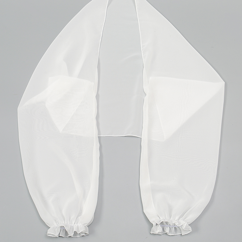 Solid Color Chiffon Shawl Summ - Blouse Off Shoulder 评论和价格