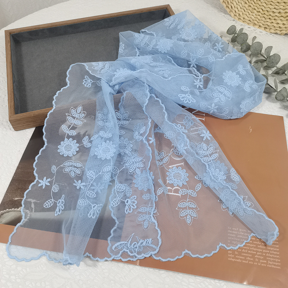 Lace Sunflower Silk Scarf Fair - Headband Summer Knit 评论和价格