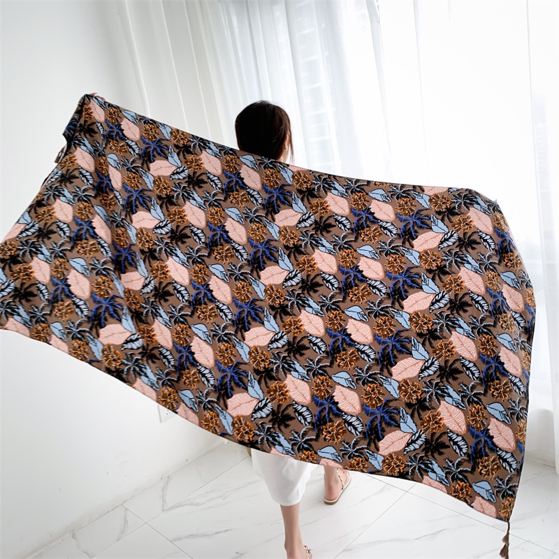 90x185cm Cotton Linen Print Su - Linen Dress Wrap 评论和价格